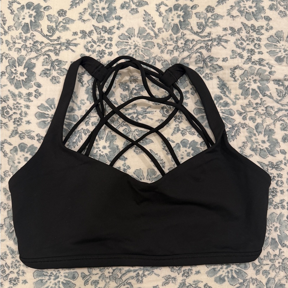 Lululemon Athletica Black Strappy Sports Bra